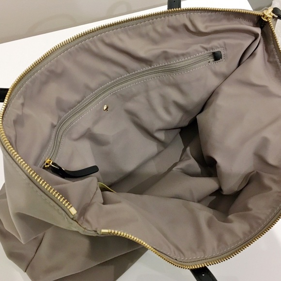 Kate Spade Gray Black Large Zipped Tote Bag - Picture 5 of 10